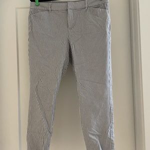 Blue & white striped high rise Old Navy pixie pants size 14